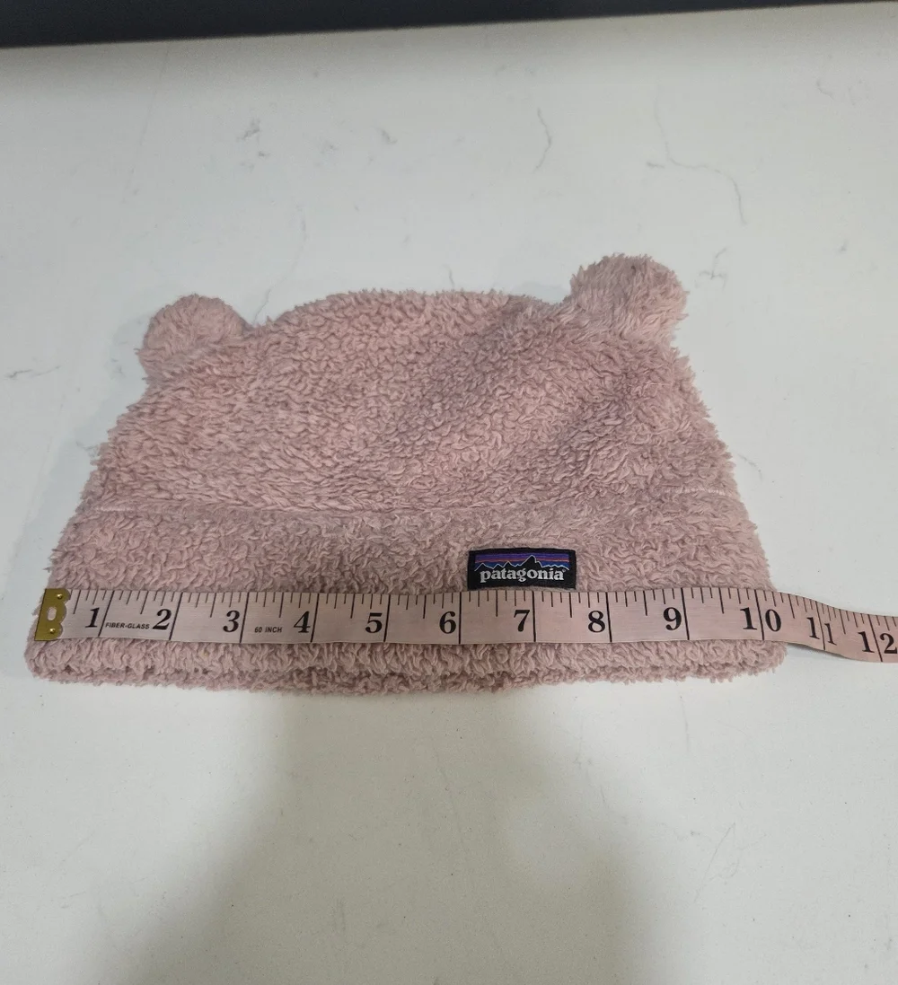 Patagonia Furry Friends Soft Pink Fleece Hat Size 2T - 5T